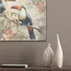 Toekan - Vogels - Bloemen - Tak PET vilt klein -sfeer6_closeup