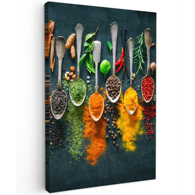 Kruiden - Specerijen - Lepels canvas 2cm klein -z3d