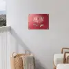 Sierlijk - Bloem - Roze - Glazen tuinposter los doek klein -sfeer8