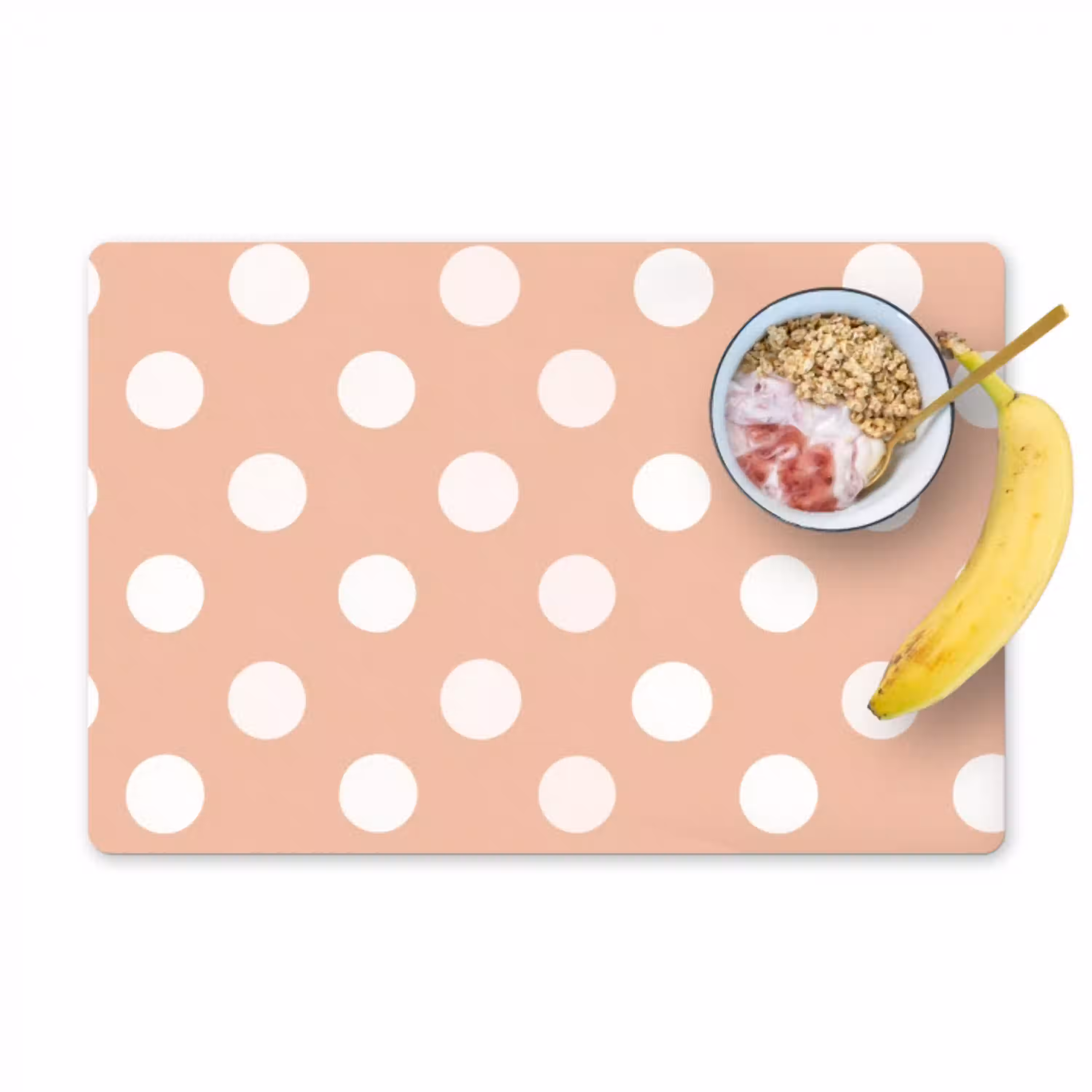 Klassiek - Polka - Perzik Placemat vinyl groot 368 -zzzproduct_Kitchenyeah-website