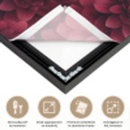 Dahlias - Bloemen - Rood Textielframe zwart klein 947 -USP_feed_closeupNL