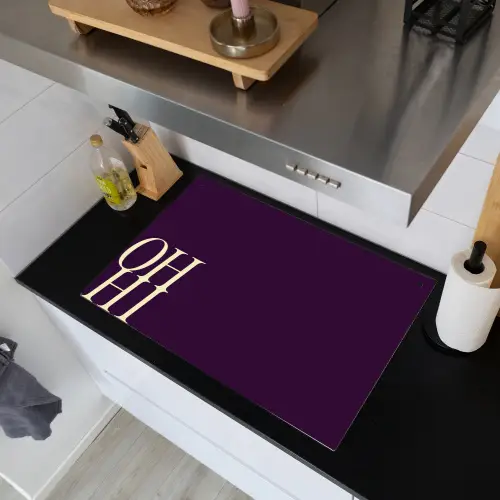 Oh hi - Paars - Cursief Inductie beschemer met haakjes klein -sfeer1