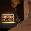 Schotse hooglander - Kunst - Koe - Dieren - Landschap Light Box met kabel (Tafellamp) klein -sfeer1