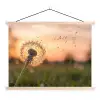 Paardenbloem - Zonsondergang - Veld textielposter latten blank klein -3d