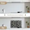 Modern - Organisch - Zwart keuken achterwand spatscherm klein 900 -voor_na_NL