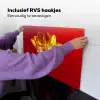 Bloem - Goud - Glazen Inductie beschemer met haakjes klein -ky-ophangen-nl