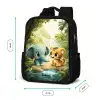 Olifant - Tijger - Bos - Jungle Rugzak - Zwart middel -productfoto_formaten