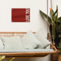 Schuin - Loveyou - Rood tuinposter los doek klein -sfeer7