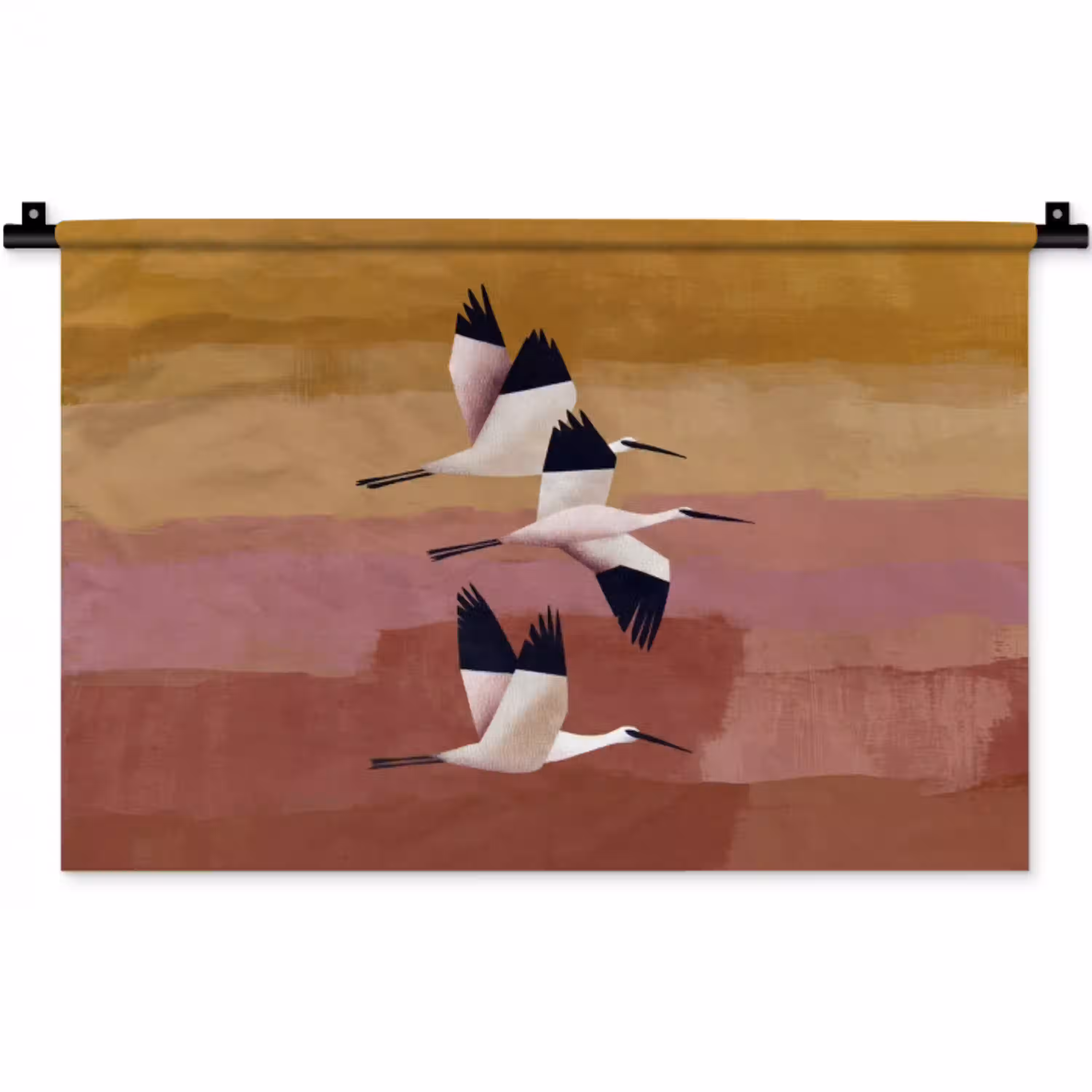 Vogels - Snavel - Abstract Wandkleed katoen klein -zz3d