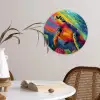 Koraal - Schildpad - Abstract - Water Wandcirkel plexiglas klein -sfeer4