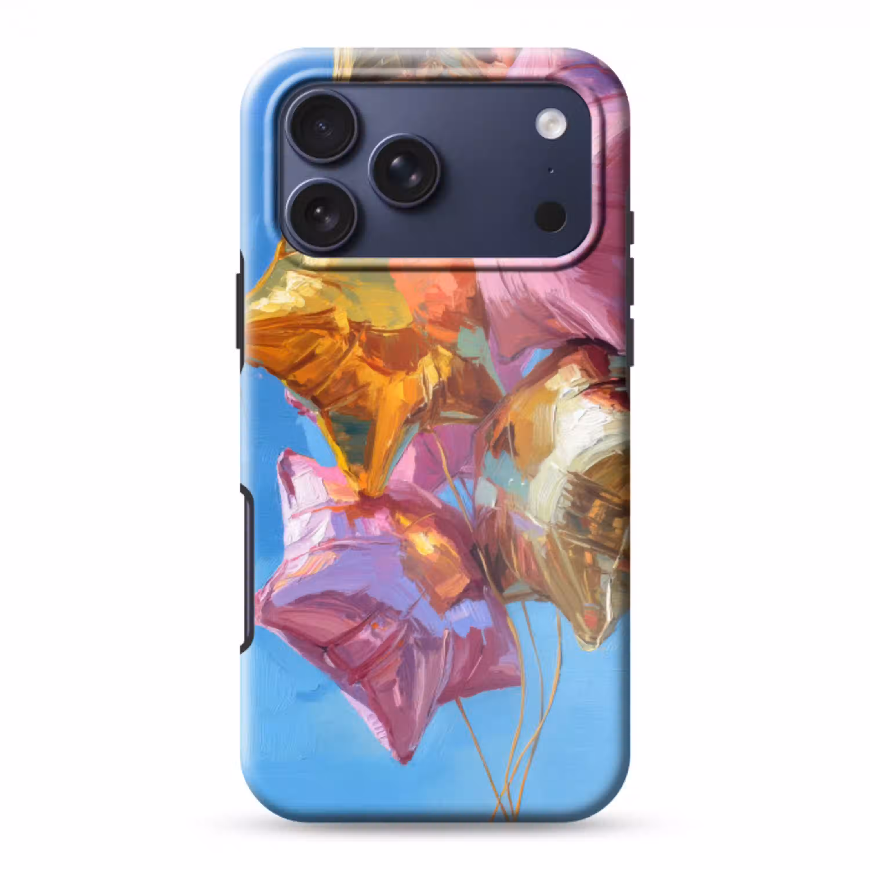 Ballonnen - Goud - Stervorm - Roze Toughcase MagSafe Apple iPhone 17 Pro Max klein -3d