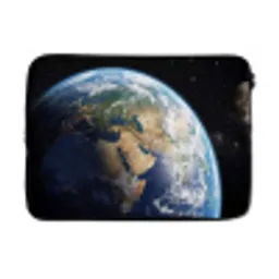 Aarde - Ruimte - Blauw - Groen laptophoes neopreen klein -3d