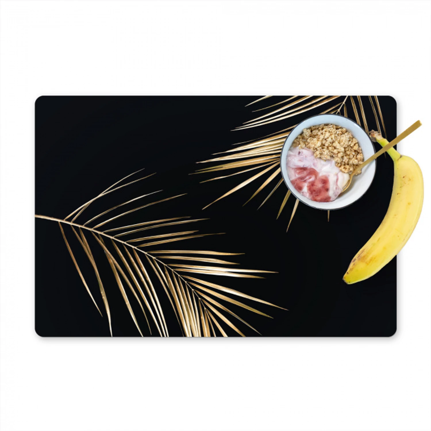 Gouden Elegantie van de Tropen Placemat vinyl groot -zzzproduct_Kitchenyeah-website