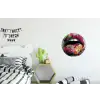 Lippen - Graffiti - Expressief Wandcirkel aluminium klein -kinderkamer