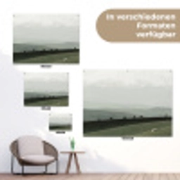 Grijs - Berg - Paarden tuinposter los doek klein -Xsfeer9_DE
