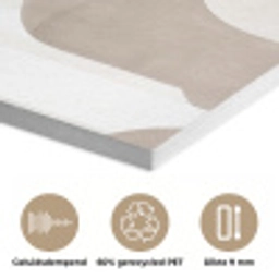 Abstracte bogen - Modern - Beige PET vilt klein -closeup_NL
