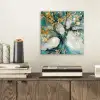 Boom - Modern - Verflook - Turquoise - Goud aluminium wit klein -sfeer1