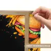 Fastfood - Graffiti - Hamburger - Eten - Modern Light Box met batterij (Wandlamp) middel -USP_websiteprintNL