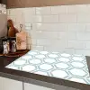 Patroon - Lijn - Design - Hexagon Inductie beschermer vinyl 3mm klein 276 -sfeer3