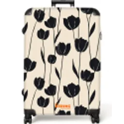 Tulpen - Patroon - Zwart NBS - Large koffer - Volwassenen Unisex groot -zzzzzzzzkaufland2