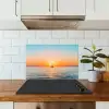 Zee - Zeilboot - Zonsondergang keuken achterwand spatscherm klein -sfeer2