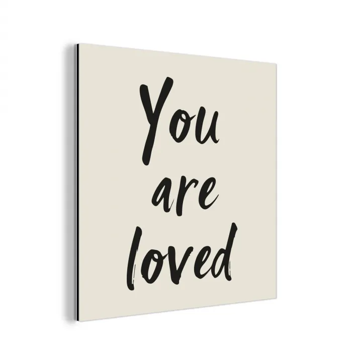 Minimalistisch - Beige - Love aluminium wit klein -3d