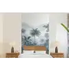 Jungle - Modern - Blauw - Groen fotobehang vinyl groot -bed