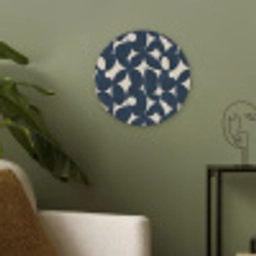 Modern - Geometrisch - Blauw Akoestische PET Vilt - Rond klein 838 -sfeer2