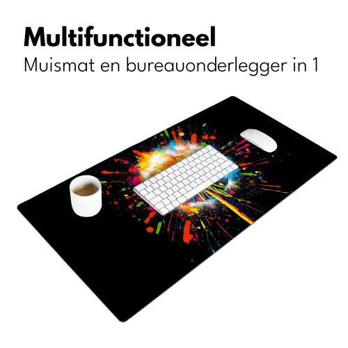 Paardenbloem - Graffiti - Kleurrijk - Bloemen - Natuur Muismat XXL klein -sfeer4