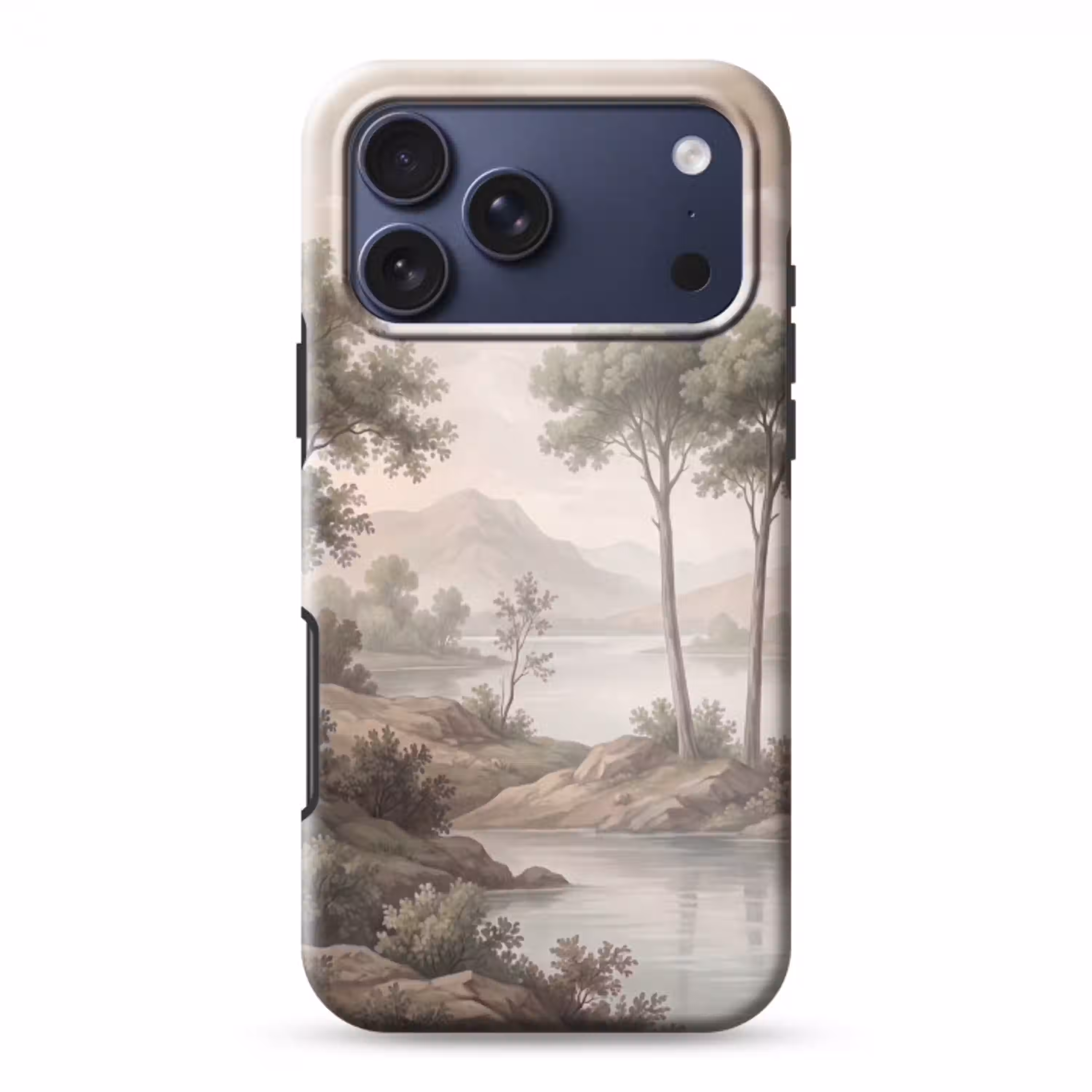 Bomen - Meer - Bergen - Illustratie Toughcase MagSafe Apple iPhone 17 Pro Max klein -3d