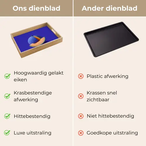 Meloen - Blauw - Oranje - Kunstzinnig Dienblad Rechthoek middel -USP_VergelijkingNL