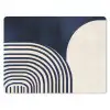Donkerblauw - Abstract - Lijnen muismat rubber klein -3d