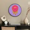 Smiley - Drip - Neon Fotolijst rond zonder passe partout klein -sfeer1