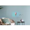 Bolletjes - Schepijs - Hoorntje - Blauw Muursticker klein -plant