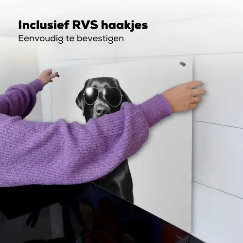 Hond - Zwart - Wijnglas - Zonnebril Inductie beschemer met haakjes middel -ky-ophangen-nl