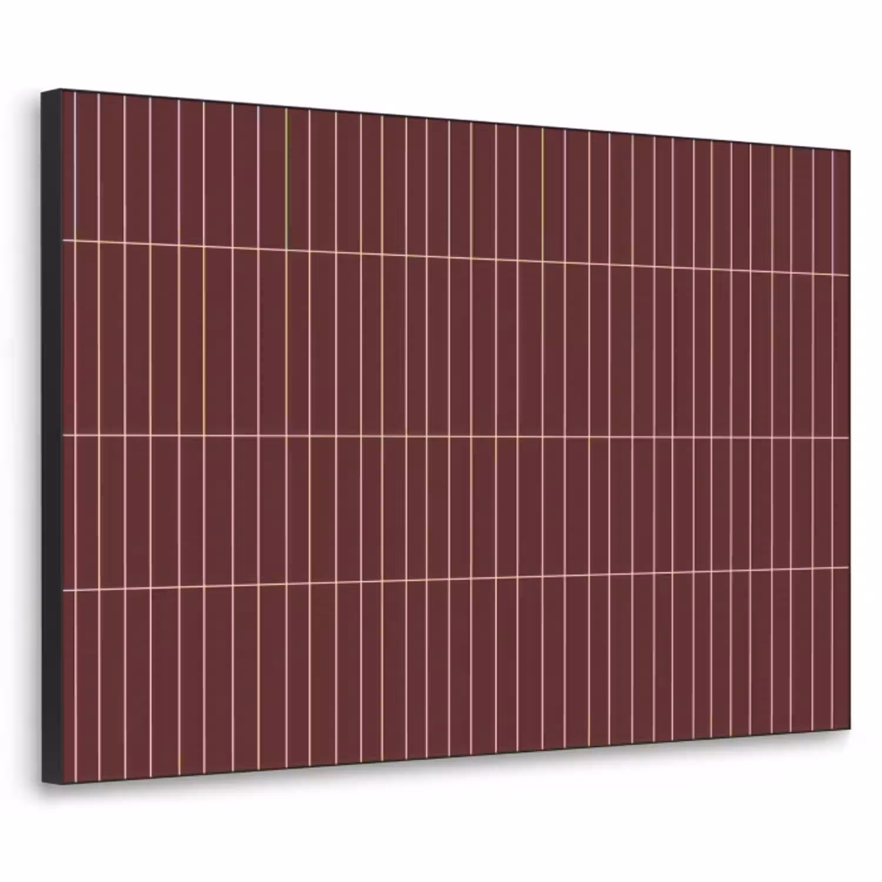 Lijnen - Patroon - Bordeaux Textielframe zwart klein 947 -3d