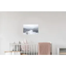 Rivier - Bevroren - Landschap - Winter Muursticker klein -kinderkamer