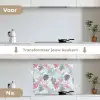 Bladeren - Pastel - Jungle keuken achterwand spatscherm middel -voor_na_NL