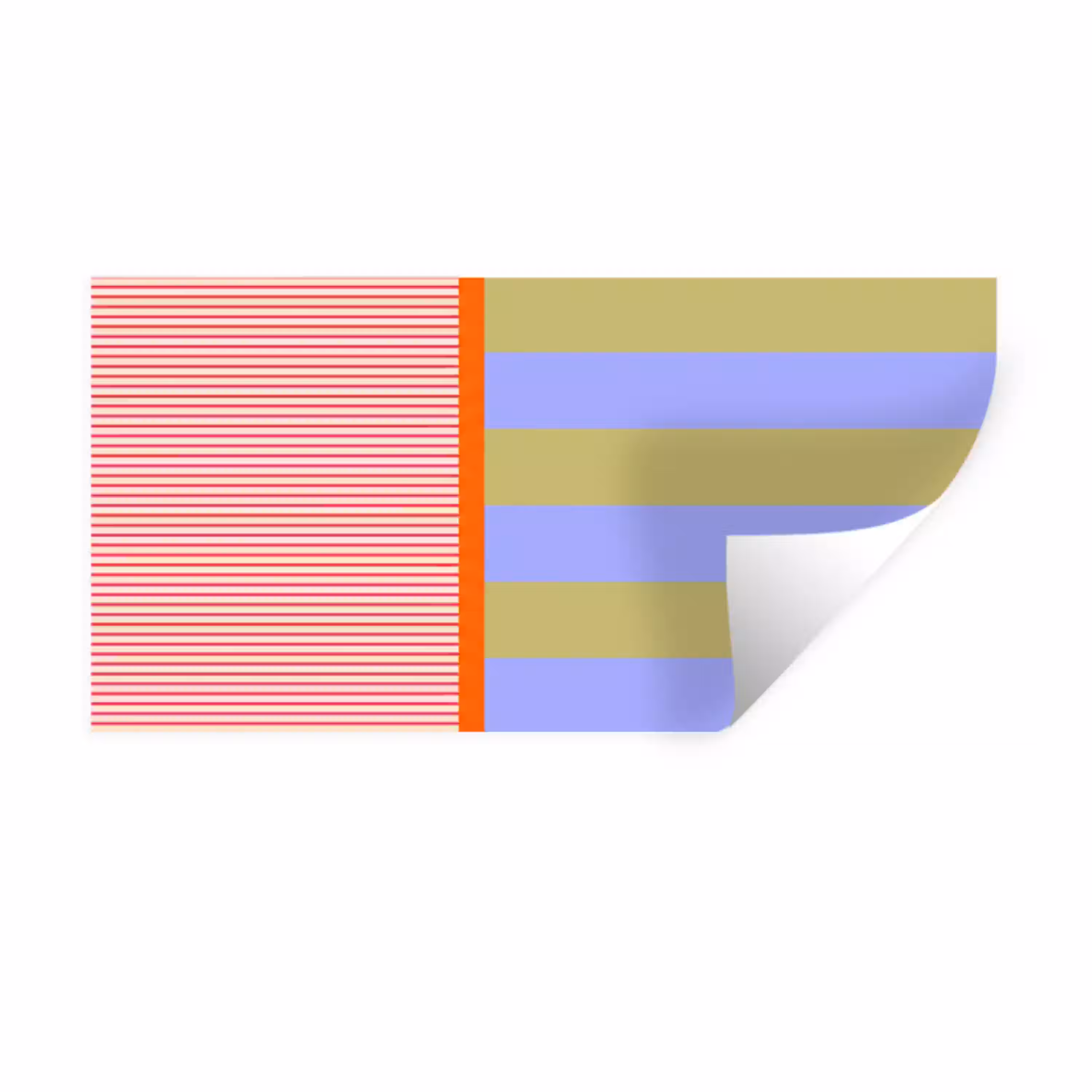 Abstract - Geometrie - Strepen - Blokken - Rood Muursticker klein -3d