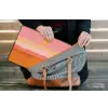 Zon - Abstract - Landschap - Oranje laptophoes neopreen klein -tas