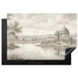 Landschap - Water - Natuur - Sepia Inductie beschermer vinyl 3mm klein -3d