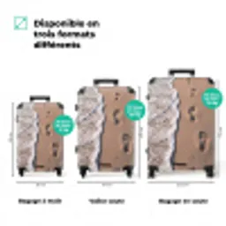 Voetstappen - Vloedlijn - Zee NBS - Handbagage koffer - Volwassenen Unisex middel zzzzzzVergelijking_3FR