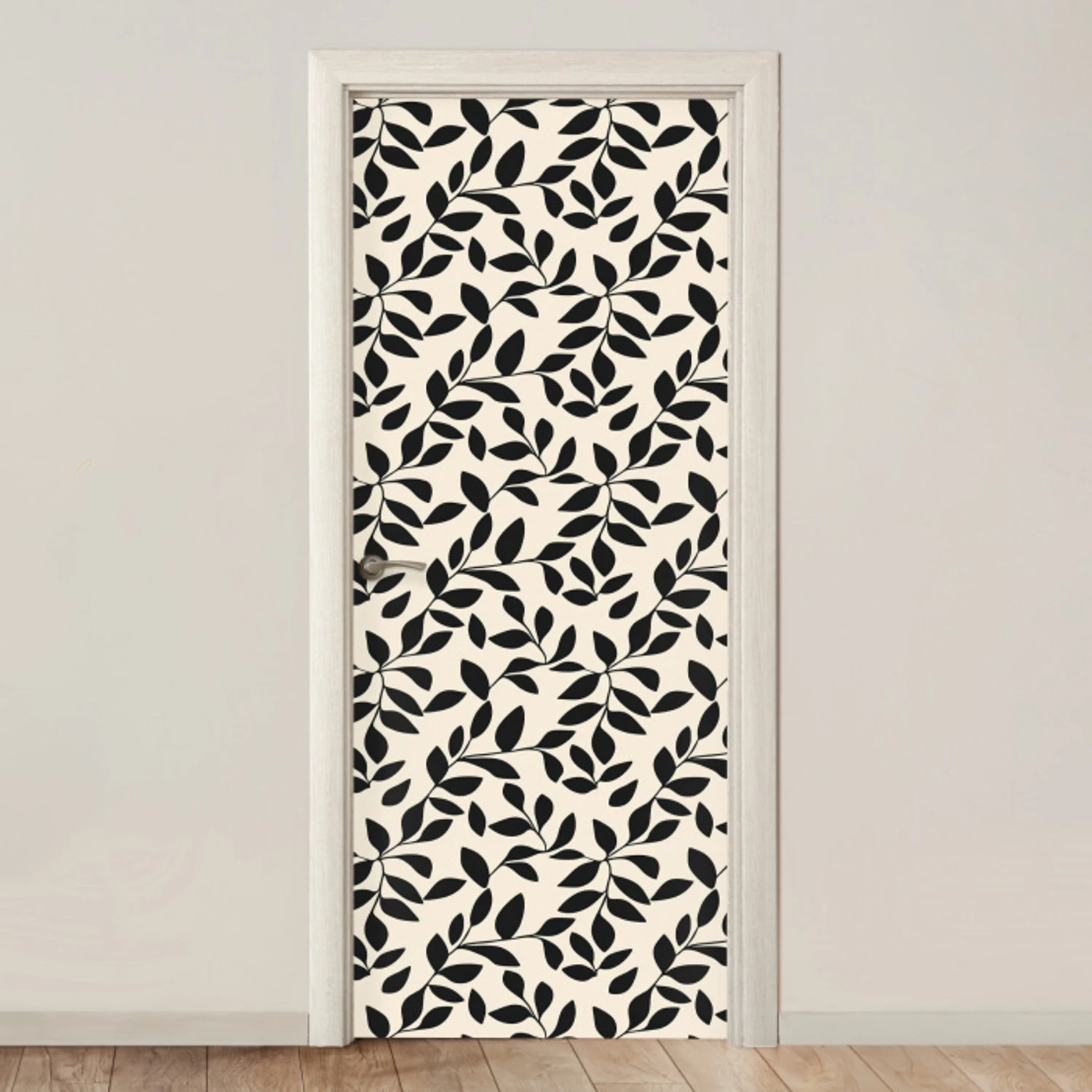 Elegant - Patroon - Zwart - Beige deurposter klein 289 -3d_beige