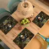 Vrouw - Bladeren - Goud - Vlinders Placemat vinyl groot -zzsfeer5_Kitchenyeah-website