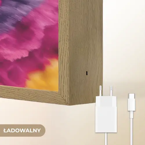 Tie dye - Hartvorm - Vlammen - Oranje Light Box met batterij (Wandlamp kind) middel -USP_websiteoplaadbaarNL
