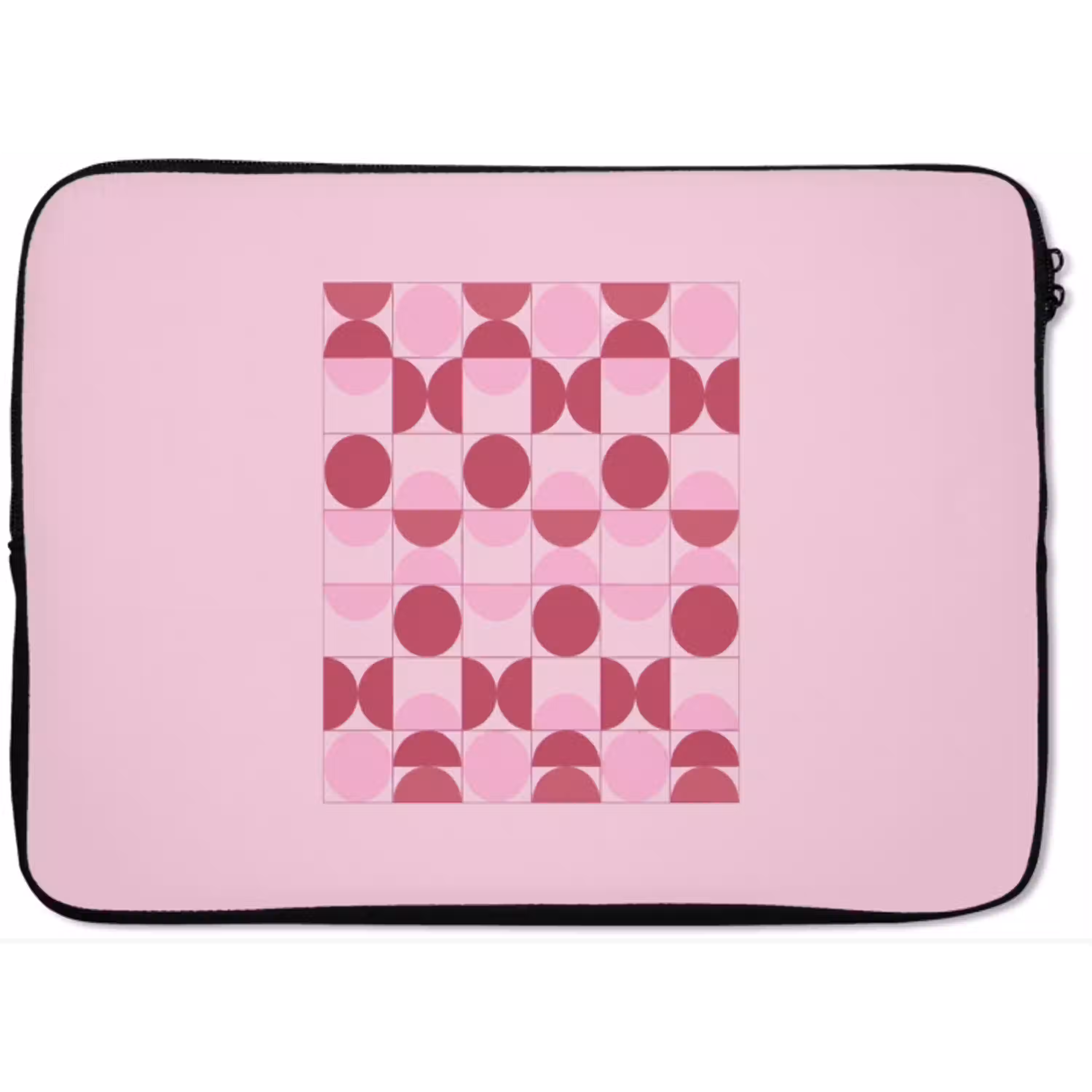 Abstract - Geometrisch - Cirkels - Roze - Modern laptophoes neopreen klein -zkaufland3dotto