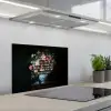 Bloemen - Art - Pastel - Quotes keuken achterwand spatscherm klein -3d_schuin