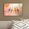 Vogels - Tak - Quote - Roze canvas 2cm klein -sfeer3