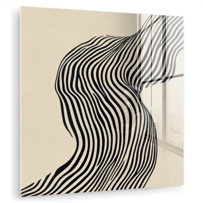 Golvend - Lijnen - Abstract - Silhouet plexiglas 5mm klein -zzzproduct_nieuw