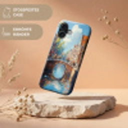 Stad - Gracht - Zon - Fietsen Toughcase MagSafe Apple iPhone 17 klein -USP_RandenV_DE